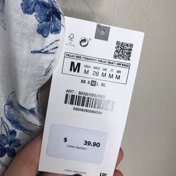 Zara Floral Linen Top - Picture 2 of 2